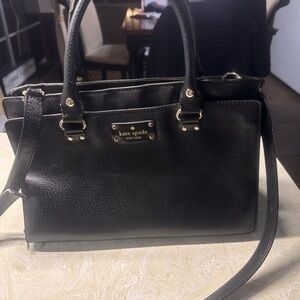 Kate Spade Black Textured Satchel